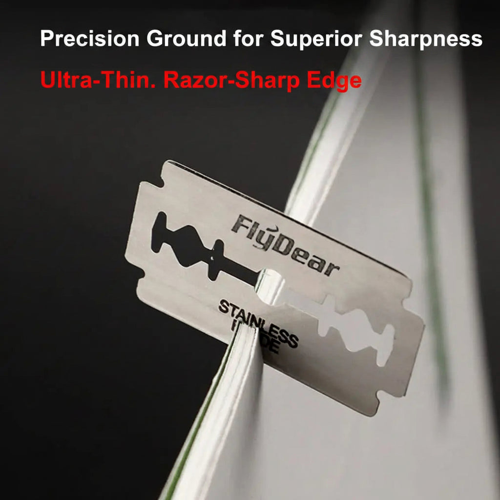 Professional-grade stainless steel double-edged manual razor designed for barbering and hair styling applications.