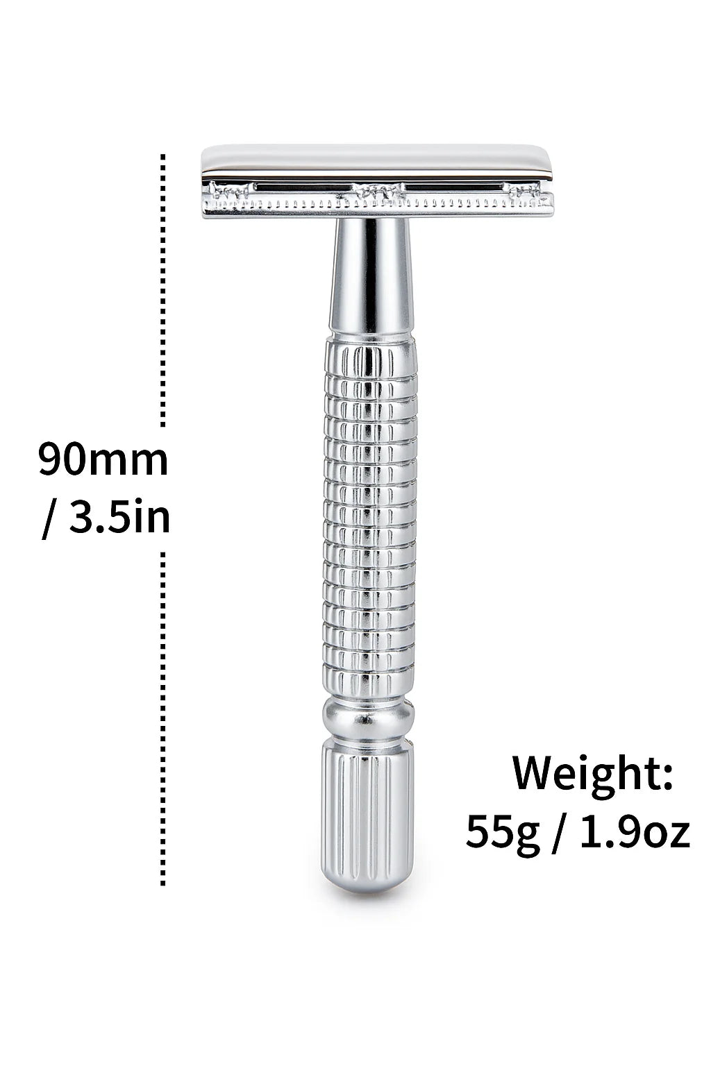 BAILI Classic Double Edge Safety Razor with 1 Platinum Blade for Men Women Beard Leg Hand Armpit Wet Shaving BR131T