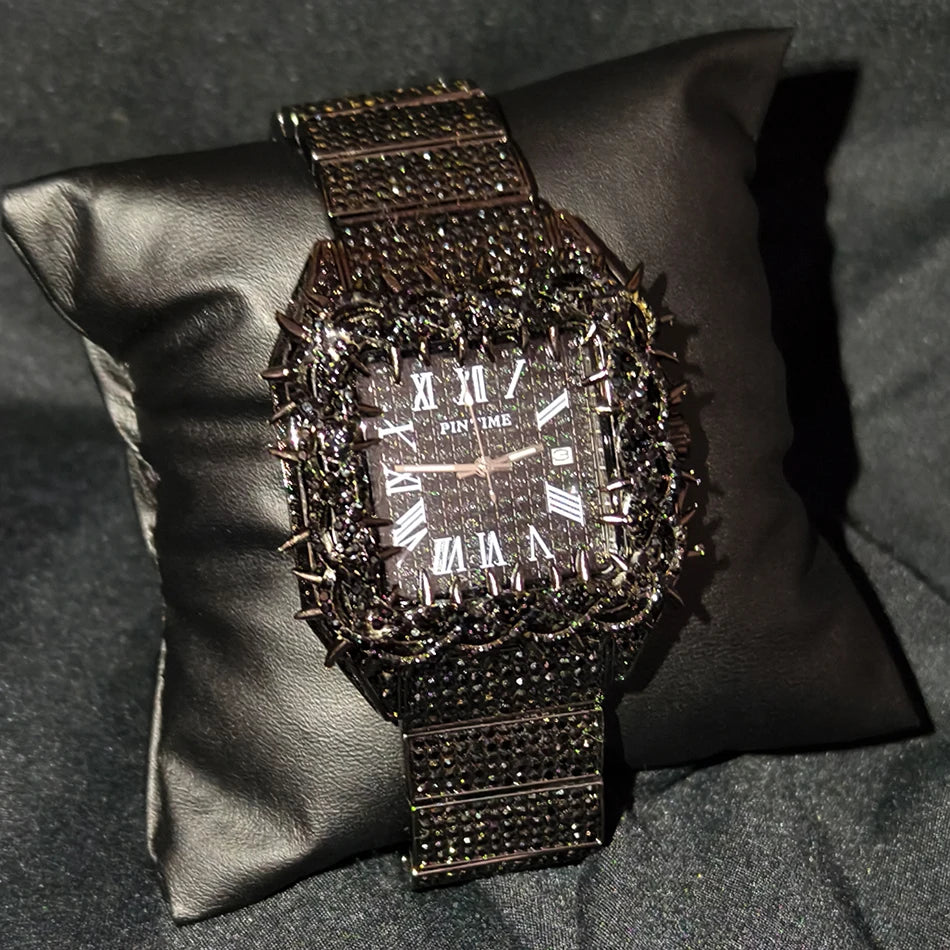 Shine — Emerald Stone Hip Hop Watch