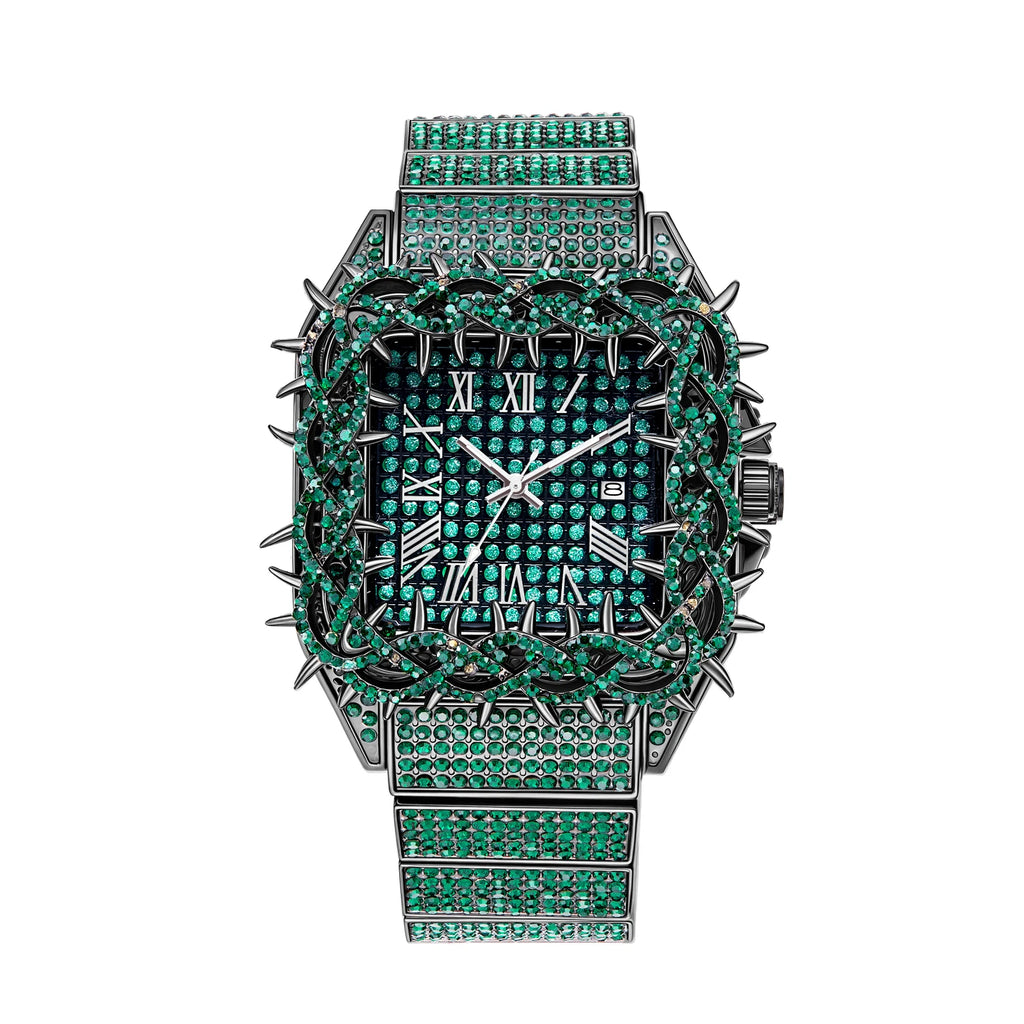 Shine — Emerald Stone Hip Hop Watch