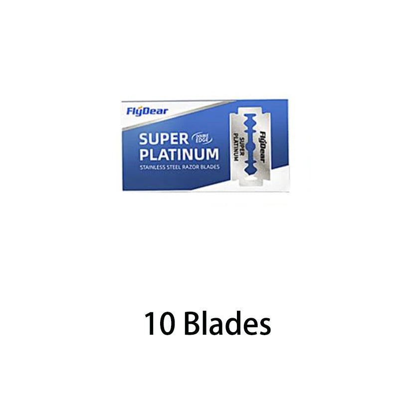 Professional-grade stainless steel double-edged manual razor designed for barbering and hair styling applications.