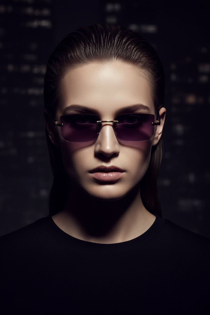 Rimless Rectangle Model Shot